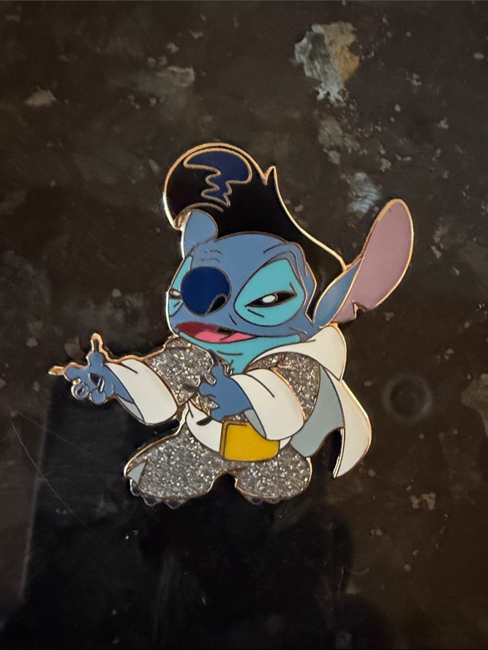 2008 Disney Gold & Black Stitch Enamel Pin - Collectible Backing